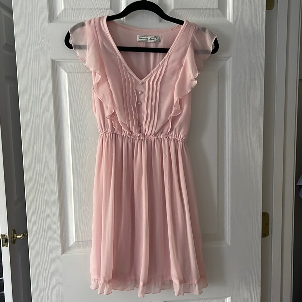 Abercrombie & Fitch pink chiffon dress XS